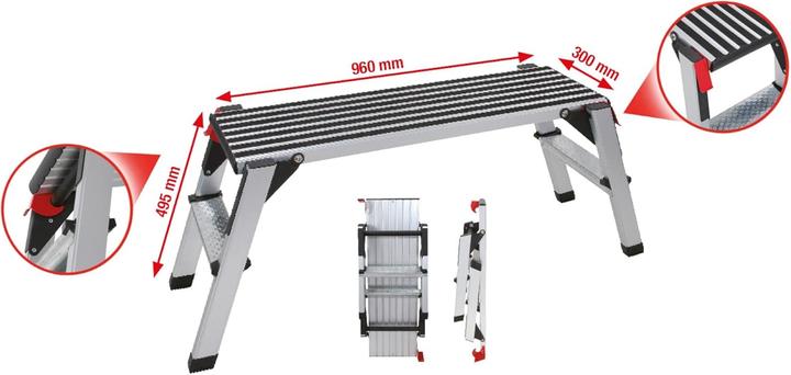 Actual product image KS Tools Working platform (Platform ladder, 127 cm)