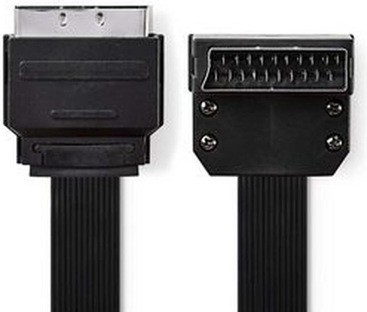 Produktbild Nedis SCART-Kabel flach SCART Mac ho - SCART Stecker auf Winkel (2 m)