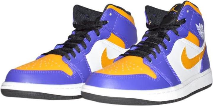 Actual product image Air Jordan 1 MID Sneakers Los Angeles Lakers LA - DQ8426-517 (40)
