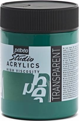 Produktbild Pebeo Studio Acrylics feine Acrylfarben (Phthalozyanin Smaragdgrune, 500 ml)