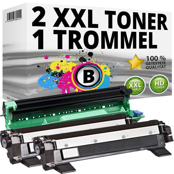 Druckfuxx 2x TONER+TROMMEL kompatibel BROTHER DCP1510 DCP1512 DCP1610W HL1110 TN-1050 DR