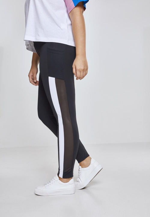 Produktbild Urban Classics Ladies Tech Mesh Striped Pocket Leggings (XS)