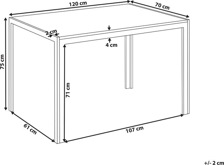 Actual product image Beliani Mann (70 x 120 x 75 cm)
