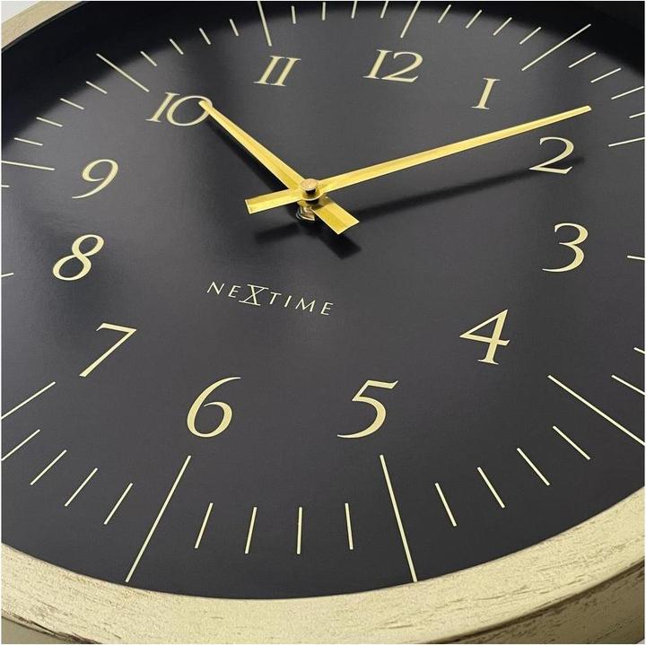 Actual product image Nextime Galaxy Wall Clock Gold White Black 40cm, Modern Design Clock (40 cm)