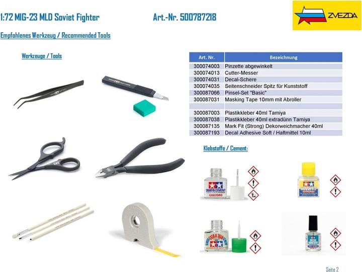Produktbild Tamiya 1:72 MIG-23 MLD Soviet Fighter