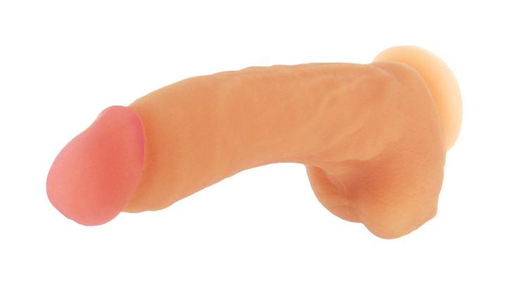 Actual product image SexFlesh Girthy George Dildo with Suction Cup - 9 inch - Flesh
