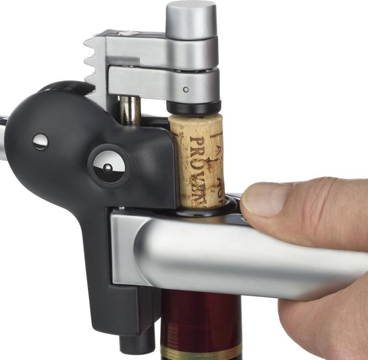 Productafbeelding WMF Kurkentrekker foliesnijder BARIC zilver/zwart (Kurkentrekker met hendel)