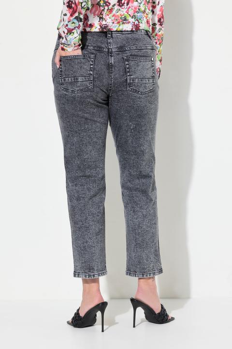 Image du produit Miamoda Jeans, Loose Fit, Blumen-Stickerei, 5-Pocket (52)
