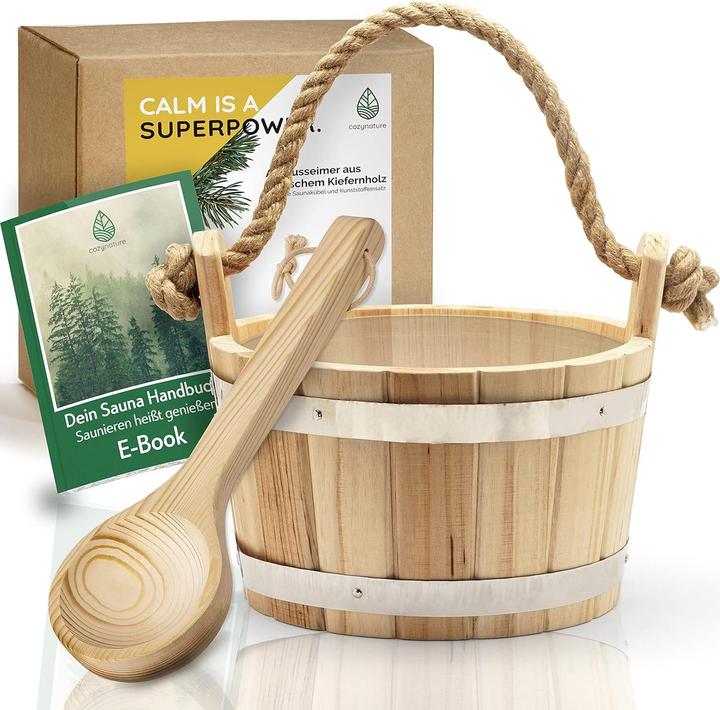 Produktbild CozyNature Sauna-Eimer mit Kelle