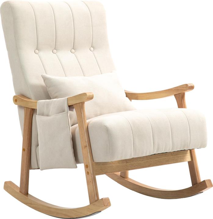 Immagine prodotto Homcom Schaukelstuhl Polyester Beige