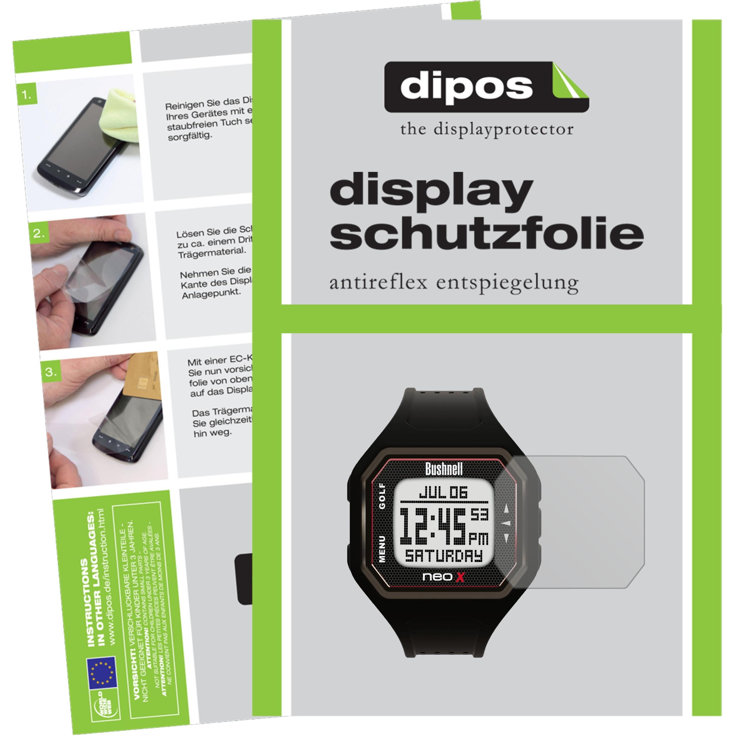 Dipos Displayschutzfolie Antireflex, Smartwatch Schutzfolie, Transparent