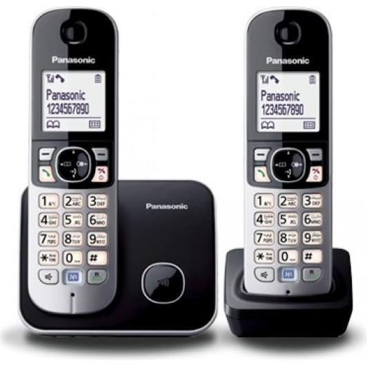 Panasonic KX-TG6812, Telefon, Silber, Schwarz