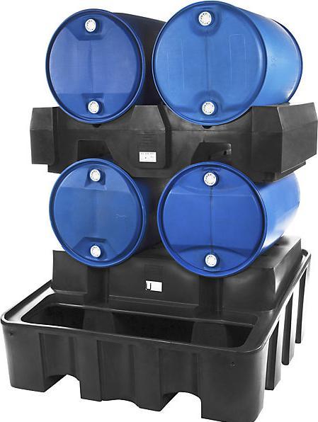 Image du produit Jonesco Poste de soutirage des fûts en polyéthylène, pour 2 fûts de 200 l, avec cuve de