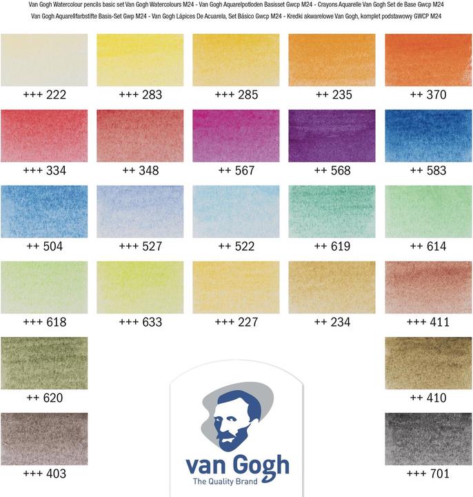 Produktbild Van Gogh Aquarellfarbstifte Basic-Set (24x)