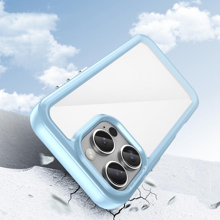 Actual product image Hurtel Back panel cover Outer Space Case for iPhone 16e Flexible Frame Cover - Blue (Apple iPhone 16e, Apple iPhone 17e)