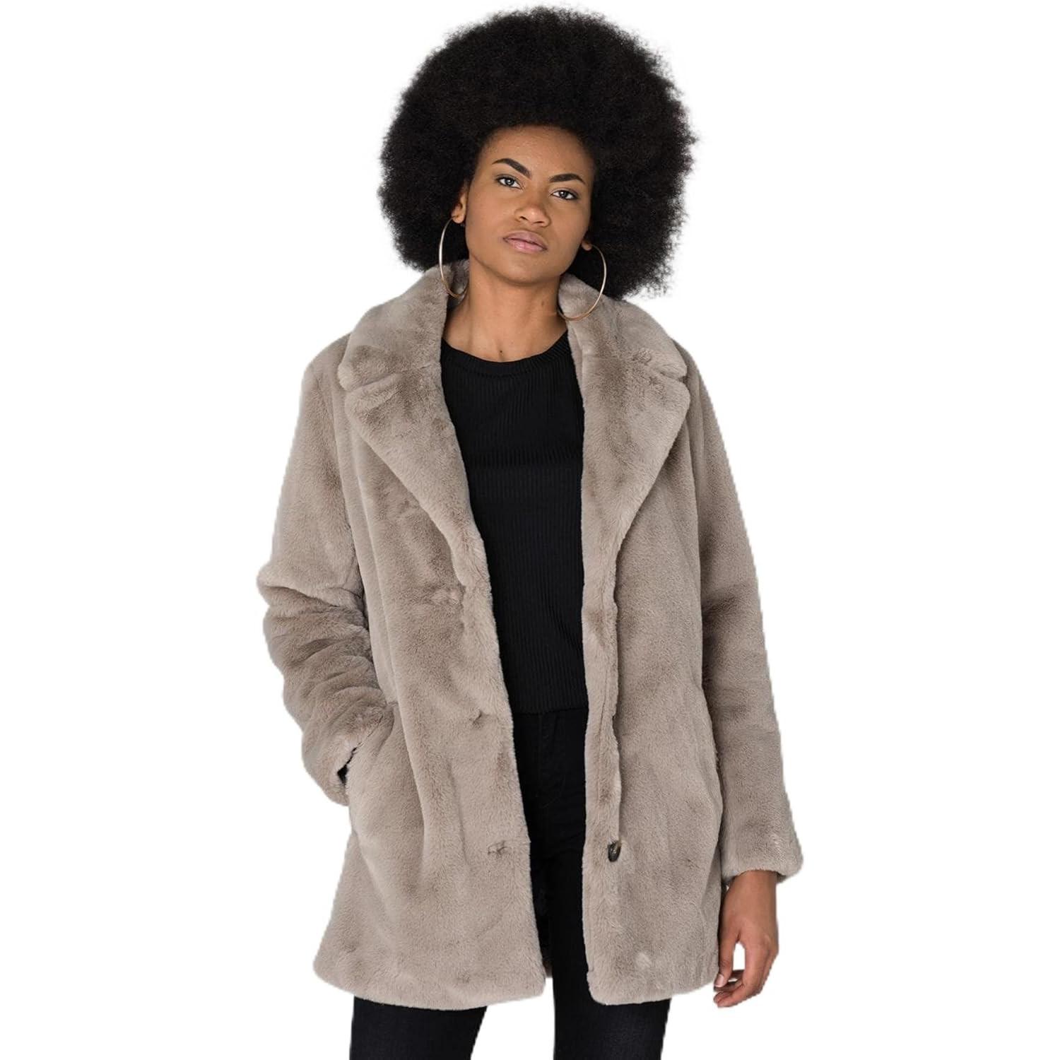 Oakwood, Donne, Cappotto + Giacca lunga, Giacca in ecopelliccia per donna, Beige