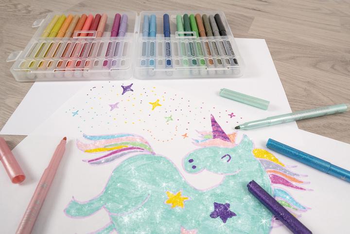 Produktbild EberhardFaber Fasermaler Glitter (24x)