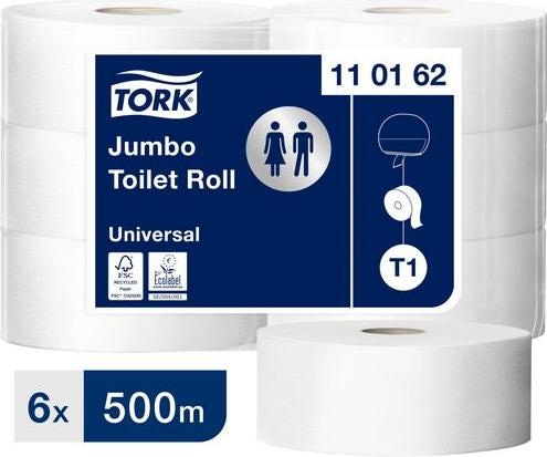 Image du produit Tork 110162, 500 m, 9,4 cm, 26 cm, 5,9 cm, 20 cm, 1,25 kg (6 x)