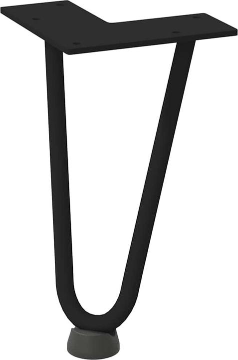 Produktbild vidaXL Haarnadelbeine 4 Stk. Schwarz 30 cm Massivstahl Hairpin Tischbein