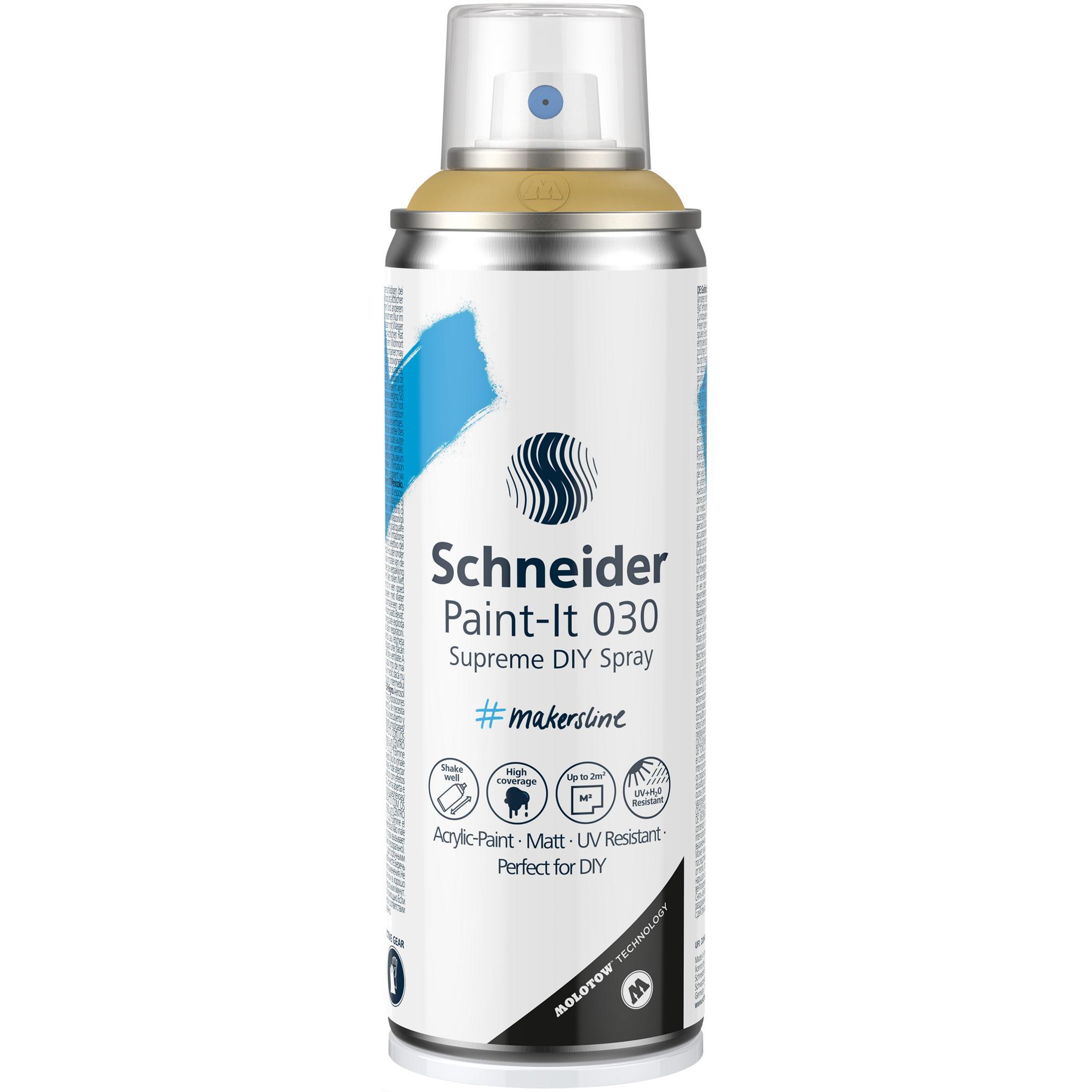 Schneider, Colore + Vernice per fai da te, Paint-It 030 ML03050066 Vernice acrilica oro 200 ml (200 ml)