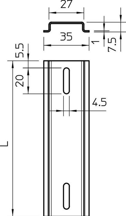 Actual product image OBO Bettermann top-hat rail