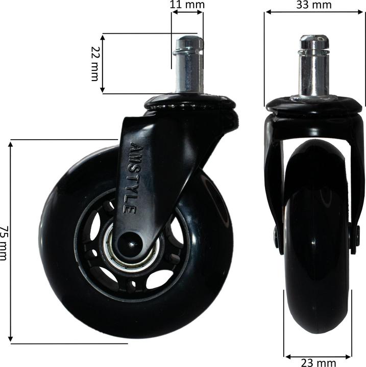 Actual product image FineBuy Set of 5 castors