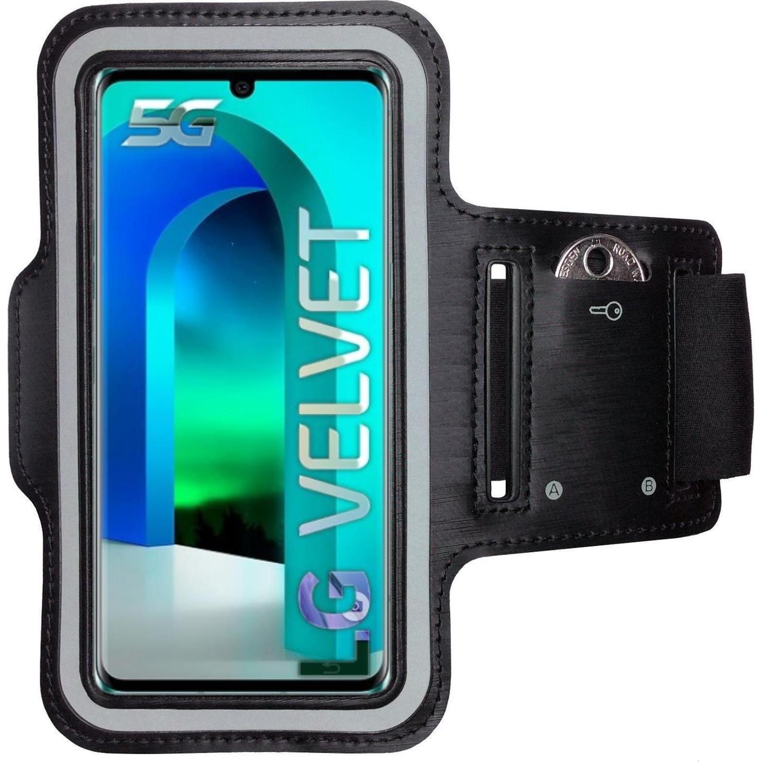 CoverKingz Sportarmband für LG VELVET, Smartphone Sportarmband, Schwarz