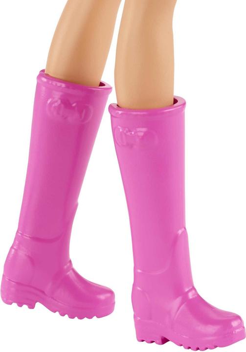 Actual product image Barbie "Fun on the farm" farmers' market playset, -doll (blonde), market stall, till, vegetables, bread