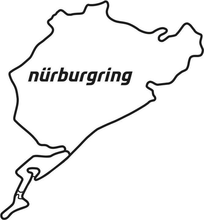 Actual product image Nürburgring Track silhouette complete (37 x 40 cm)