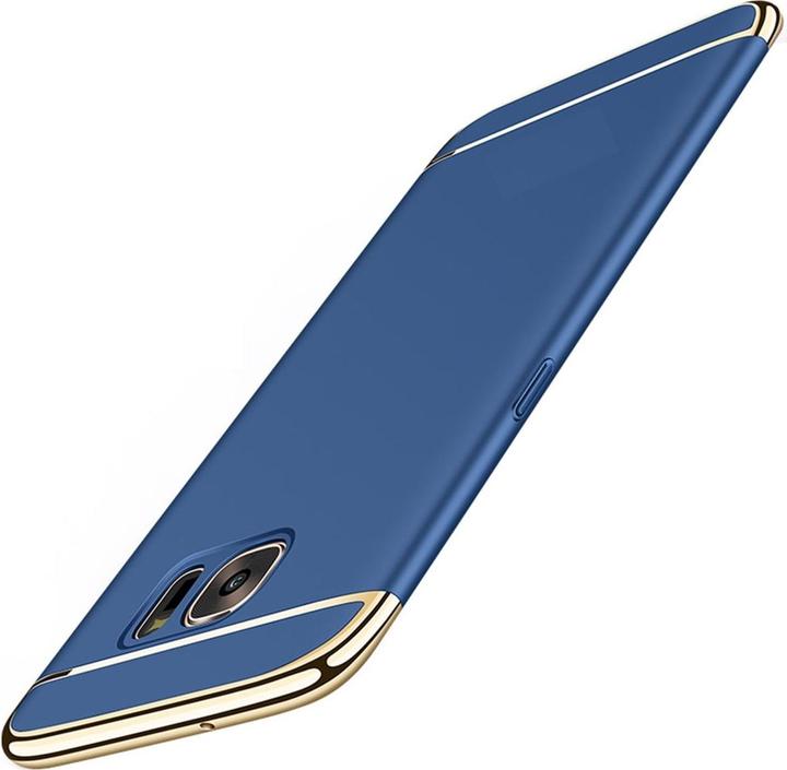 Produktbild König Design Handy Hülle Schutz Case für Samsung Galaxy J7 2017 Bumper 3 in 1 Cover Blau Neu (Samsung Galaxy A7 (2017))