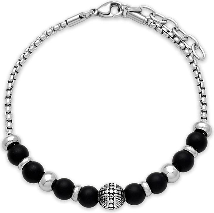 Immagine prodotto Leyda Bracciale con pietre preziose e acciaio inossidabile (22 cm, Acciaio inossidabile, Pietra)