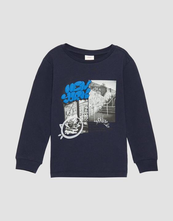 S.Oliver T-Shirt Weiches Longsleeve mit Frontprint (104, 110)