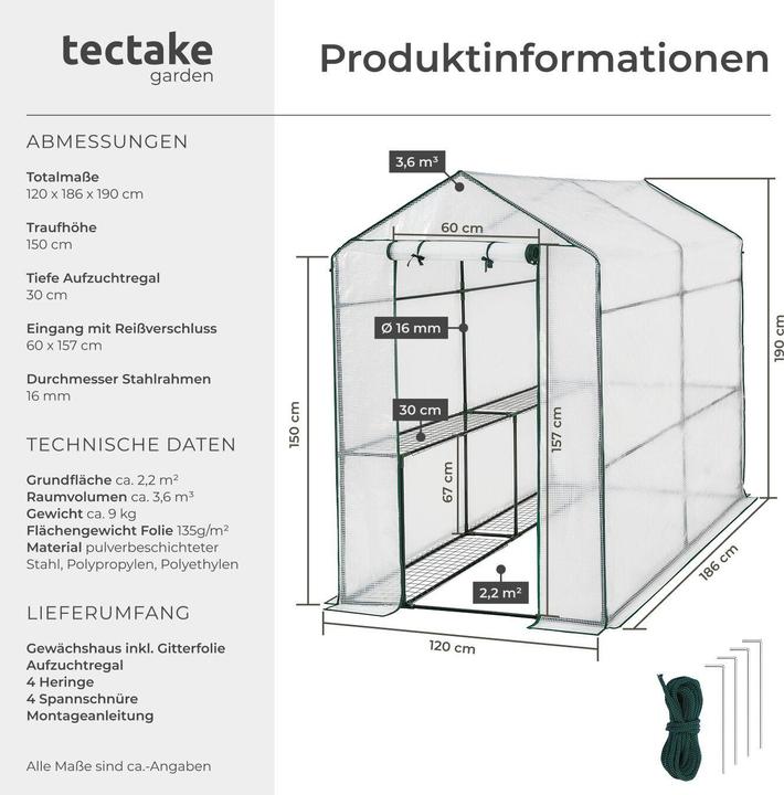 Actual product image tectake Greenhouse