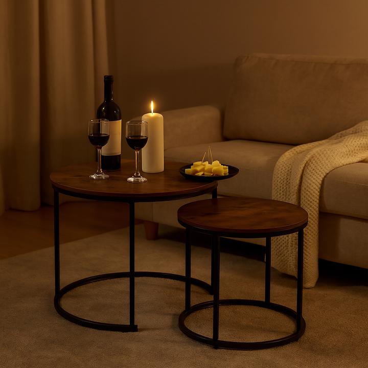 Actual product image Relaxdays 2-piece side table set