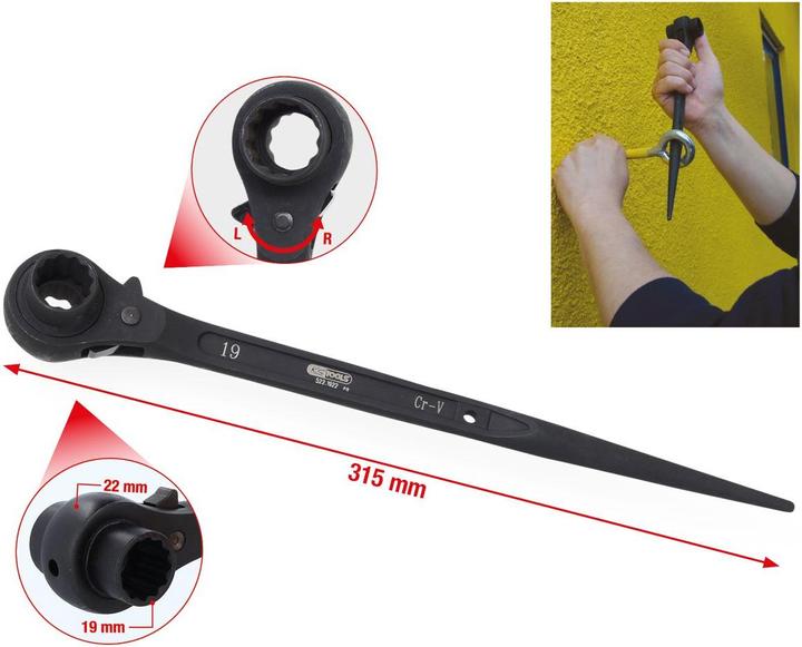 Actual product image KS Tools Scaffolding key (22 mm)