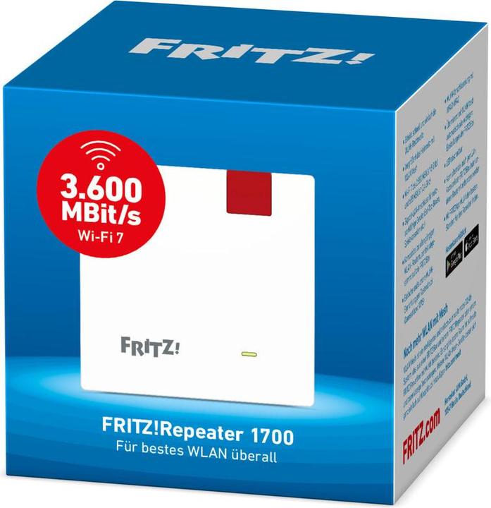 Actual product image FRITZ! Repeater 1700 (688 Mbit/s, 2880 Mbit/s)