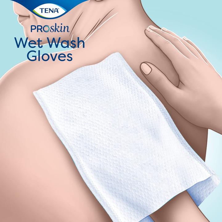 Produktbild Tena Wet Wash Gloves (8 x, Normal)