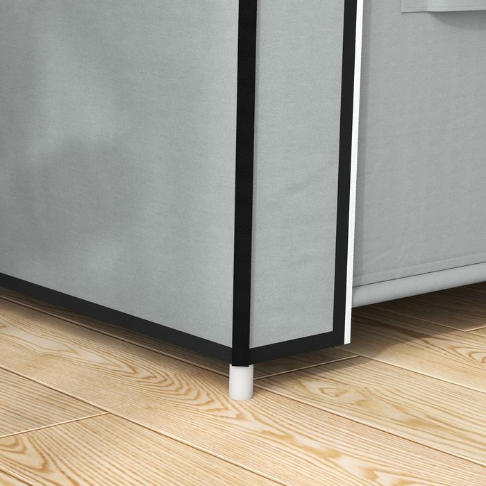 Produktbild Swisshandel24 Stoffschrank Kleiderschrank mit 5 Fächern, Kleiderstange, Garderobe mit Reissverschluss, Faltschrank (83 x 42.5 x 162.5 cm)
