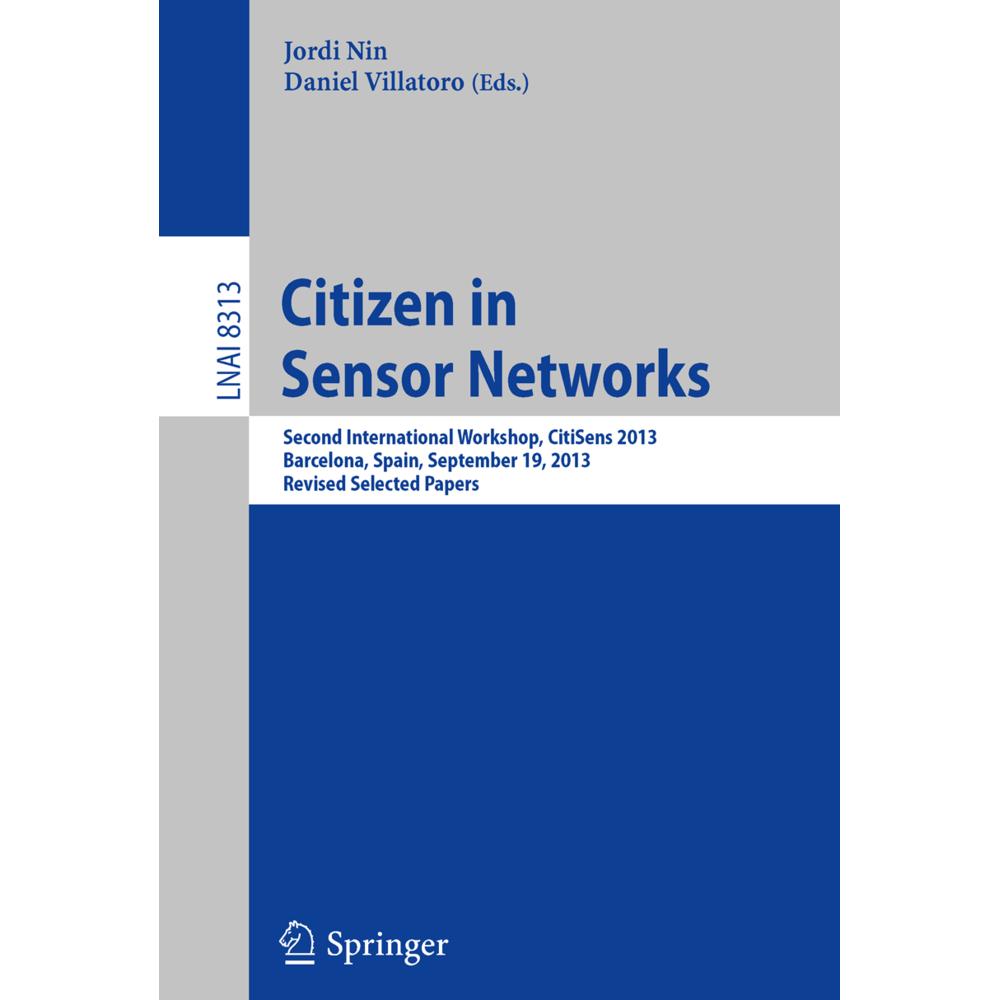 Citizen in Sensor Networks, Fachbücher von Jordi Nin, Daniel Villatoro