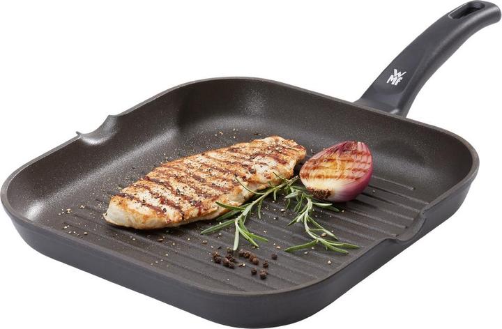 Produktbild WMF Grillpfanne eckig Steakpfanne Pfanne 27cm Aluminium beschichtet PFOA-frei (27.27 cm, Grillpfanne, Aluminium)