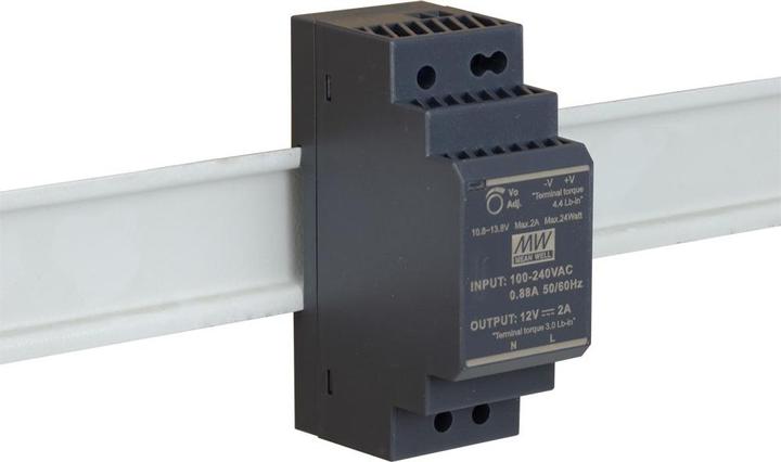 Actual product image No Name ZASILACZ IMPULSOWY NA SZYNĘ DIN MEAN WELL HDR-30-12 12V/30W/2A