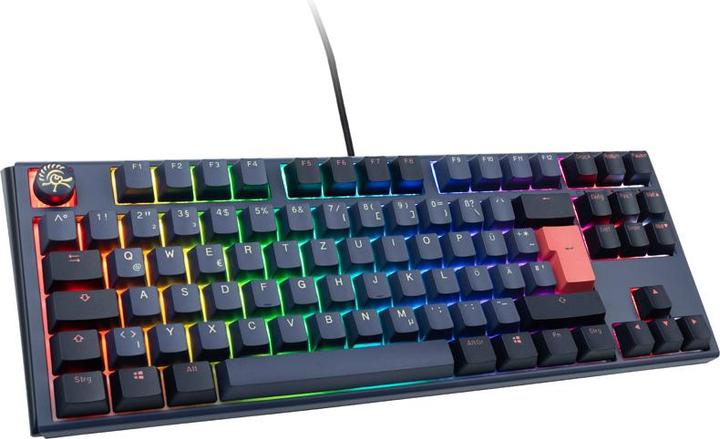 Actual product image Ducky One 3 Cosmic Blue TKL Gaming Keyboard, RGB LED - MX-Red (DE, Cable)