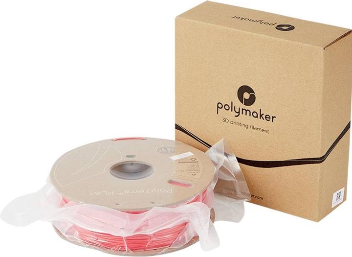 Actual product image Polymaker PolyTerra PLA+ Red 1.75mm 1kg (PLA+, 1.75 mm, 1000 g, Red)