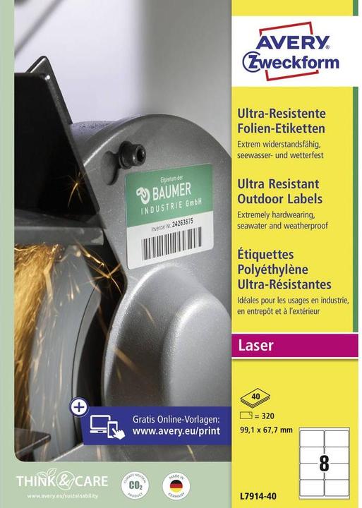 Produktbild Avery Ultra-Resistente Folien-Etiketten