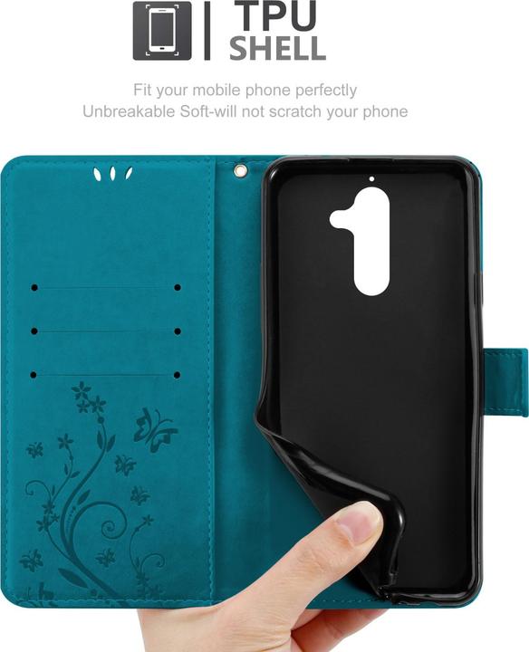 Actual product image Cadorabo Flower Book Case for Nokia 7 PLUS (Nokia 7 Plus)