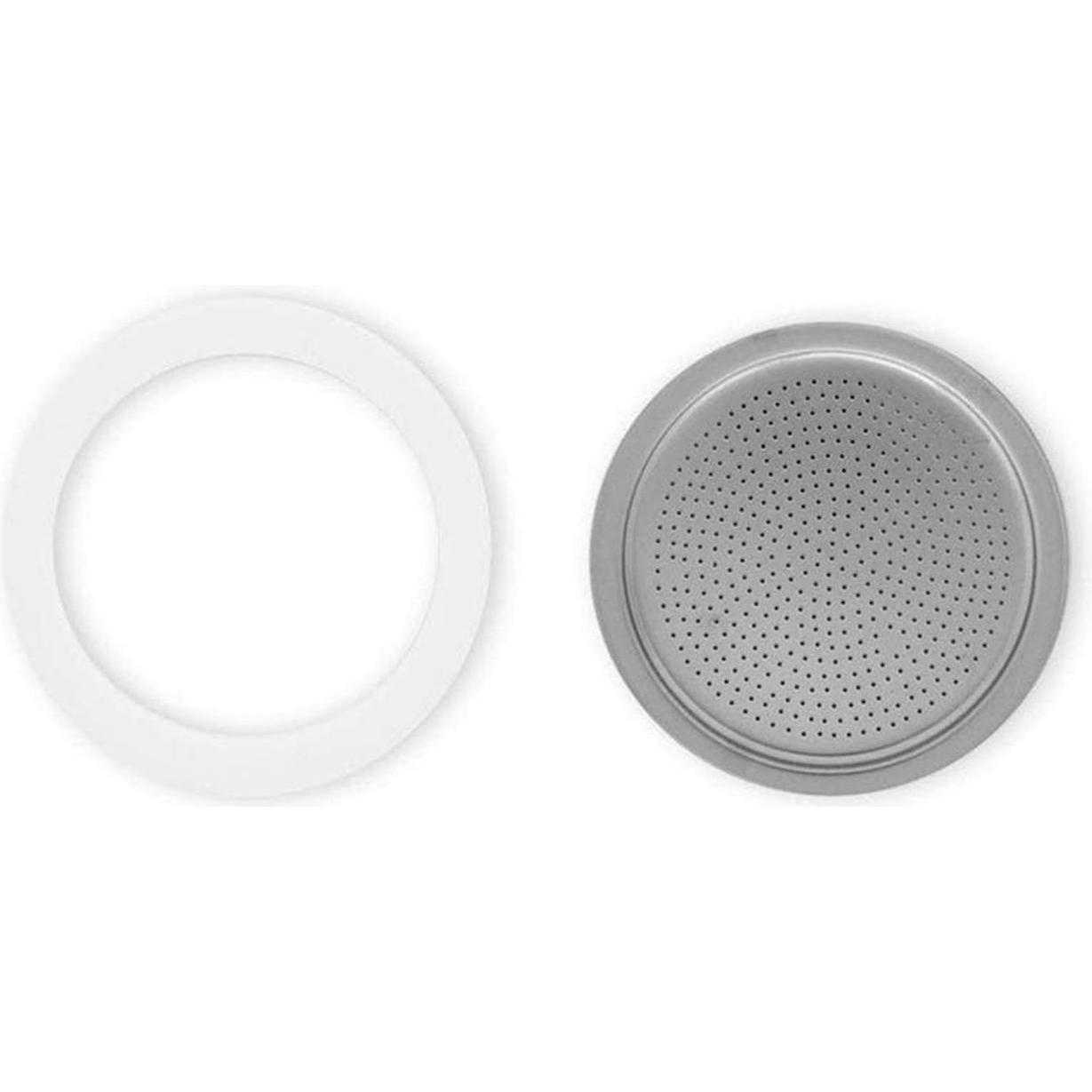 Bialetti 1 Gasket 1 Filter La Mokina, Accessori per macchine da caffè, Bianco