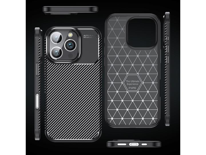Actual product image Screenguard Carbon Design TPU Case (Apple iPhone 16 Pro Max)