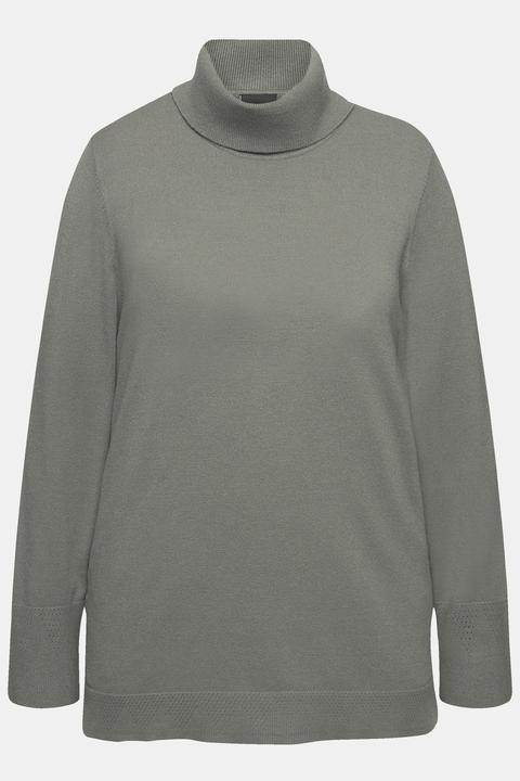 Produktbild Ulla Popken Rollkragenpullover, breite Rippbündchen, Langarm (46, 48)