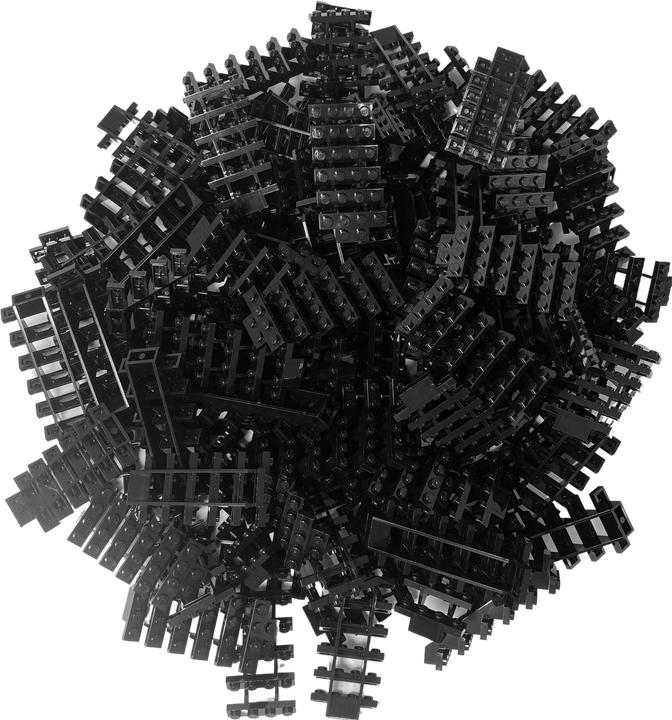 Produktbild LEGO 7x4x6 Treppe Schwarz - Stairs Black 30134 NEU! Menge 5x (30134, LEGO Classic)