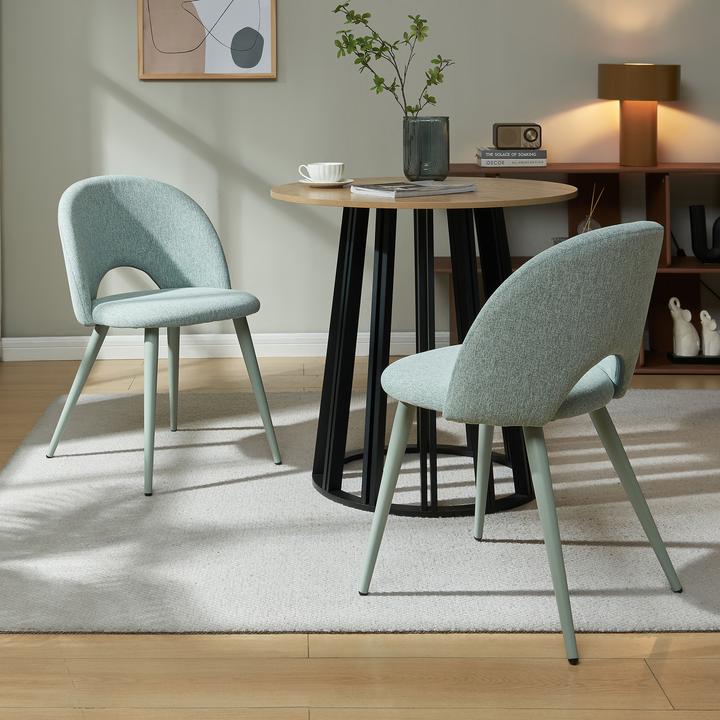 Image du produit En.Casa Esszimmerstuhl Karijoki 4er Set Webstoff Hellgrün